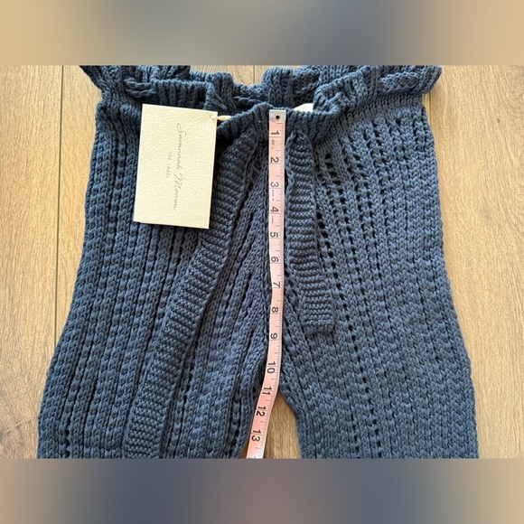 NWT Savannah Morrow Oak Organic Knitted Cotton Pant in Indigo Blue Size XXS - Picture 12 of 14
